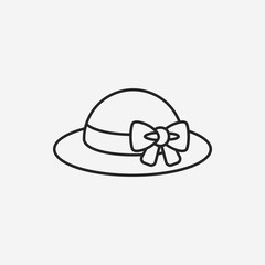 Sun hat line icon