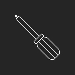 Screwdrivers line icon