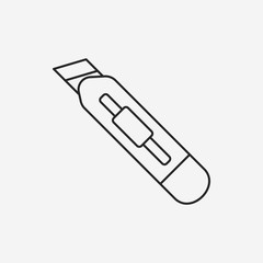 Utility knife line icon