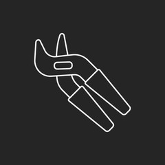 Pliers line icon