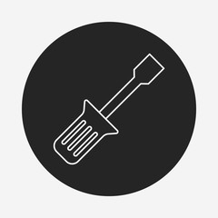 Screwdrivers line icon