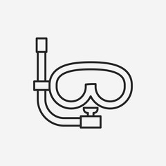 Goggles line icon