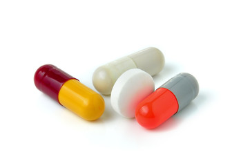  medical pill tablet isolated on white