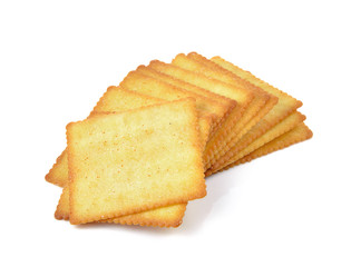 Cracker isolated on over white background