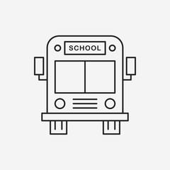 school bus line icon