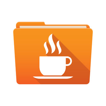 Folder icon with a coffee cup
