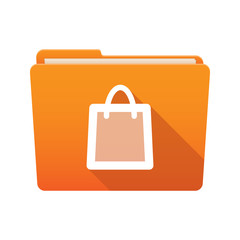 Folder icon with a shopping bag