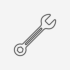 wrench line icon