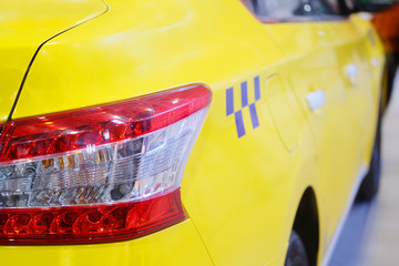 The image of a taxi yellow cab