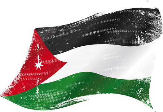 Jordanian grunge flag