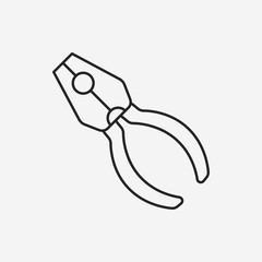 Pliers line icon
