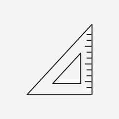 Triangle ruler line icon