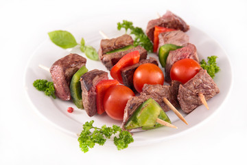grilled beef and vegetable