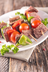 grilled beef and vegetable