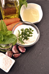 yogurt sauce with mint