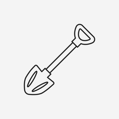 shovel line icon