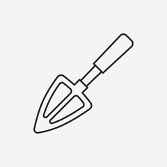 shovel line icon