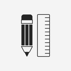 pencil and ruler icon