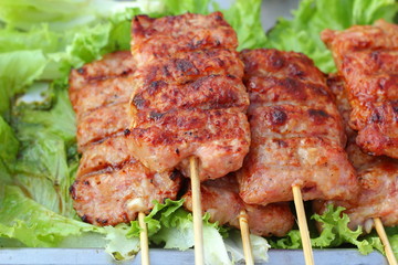 Bar-B-Q or BBQ grill of meat