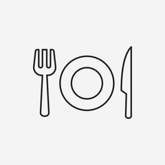 tableware line icon
