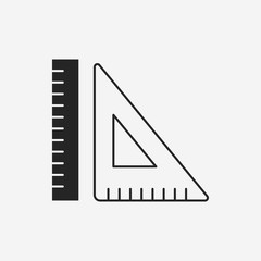 Triangle ruler icon