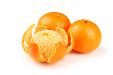 Mandarin isolated on white