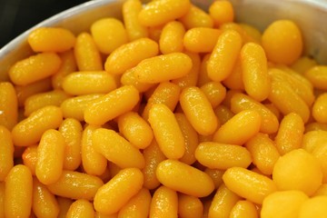 A lot of gold egg yolks drops