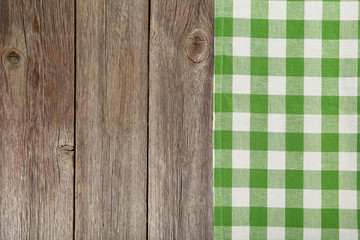 Grey wooden background with napkin