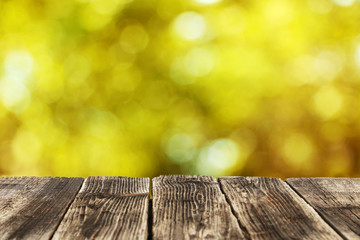 Background with wooden table