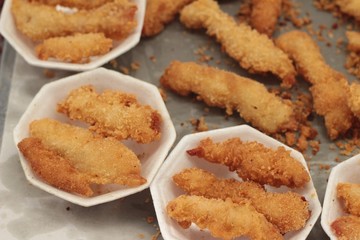 Close up of fried chicken