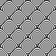 Fototapeta na wymiar Design seamless monochrome twirl pattern