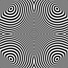 Naklejka premium Design monochrome ellipse movement illusion background