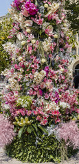 Installation of  a flower festival in Baku
