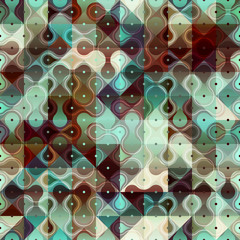 Geometric droplet pattern with polka dot.