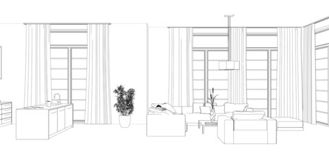 Entwurf moderne Wohnung