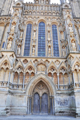 Fototapeta na wymiar Wells Cathedral closeup, Wells, Somerset, England