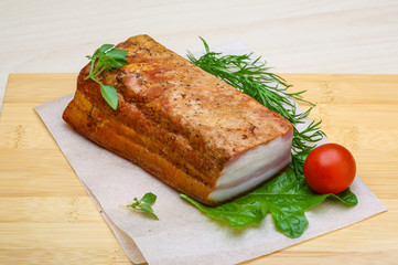 Raw bacon