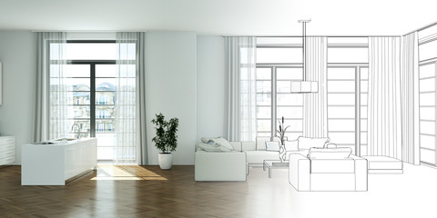 Entwurf moderne Wohnung