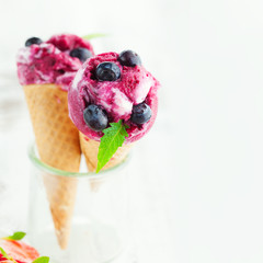 Ice Cream with fruits