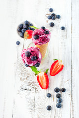 Ice Cream with fruits