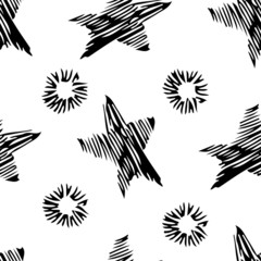 Seamless stylish hand drawn pattern. 
