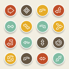 Arrows web icons set