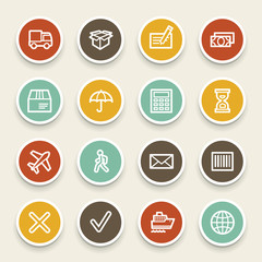 Delivery web icons set