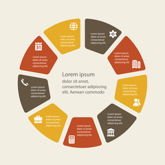 Vector infographic. Template for cycle diagram, graph, presentat