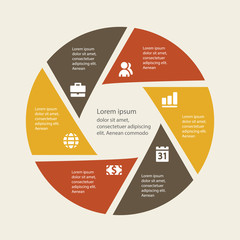 Vector infographic. Template for cycle diagram, graph, presentat