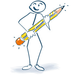 Strichmännchen mit Stift