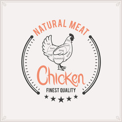 Butcher Shop Logo, Meat Label Template, Chicken Cuts Diagram
