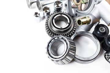 Car engine parts isolated