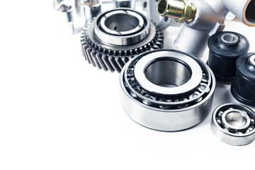 Car engine parts isolated