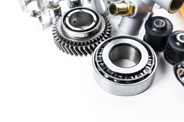 Car engine parts isolated